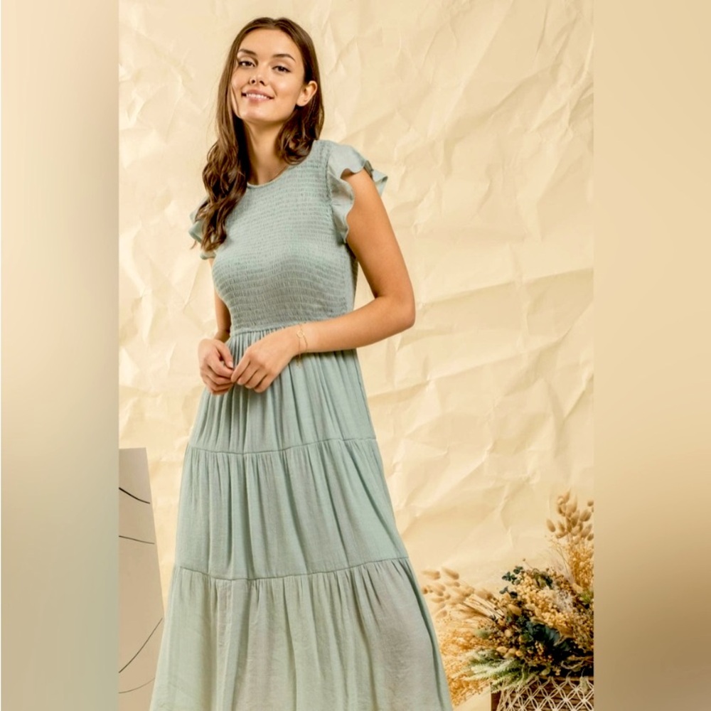 🤍Sage Green Sun Dress 🤍